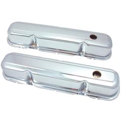 Spectre Stock Chrome Steel Valve Covers Mopar LA V8 5.2L, 5.9L - Click Image to Close